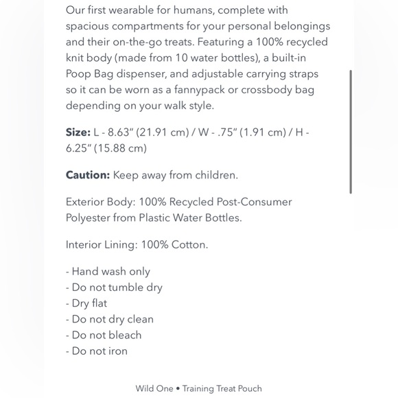 Wild One Dog Treat Pouch Spruce - Picture 10 of 10